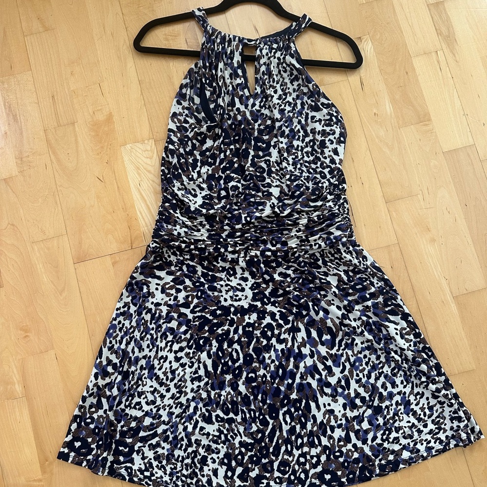 Suzi Chin for Maggy Boutique Black and White Fit and Flare Mini Dress